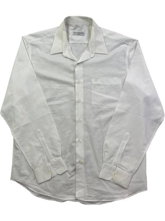 PIERRE CARDIN ΠΟΥΚΑΜΙΣΟ VINTAGE ΛΕΥΚΟ ΑΝΤΡΙΚΟ L pre-owned