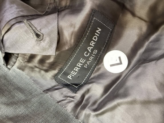 PIERRE CARDIN BLAZER CLASSIC GREY MEN PRE OWNED L