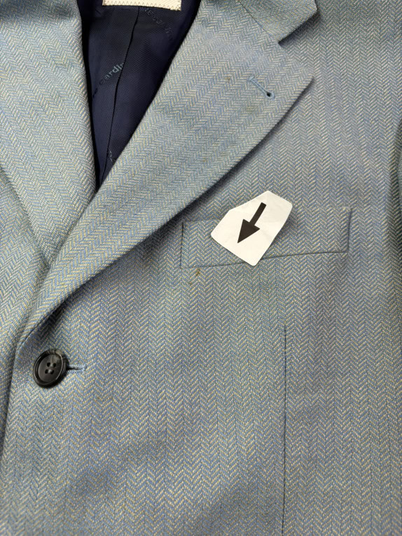 PIERRE CARDIN BLAZER CLASSIC LIGHT BLUE MENS PRE OWNED L