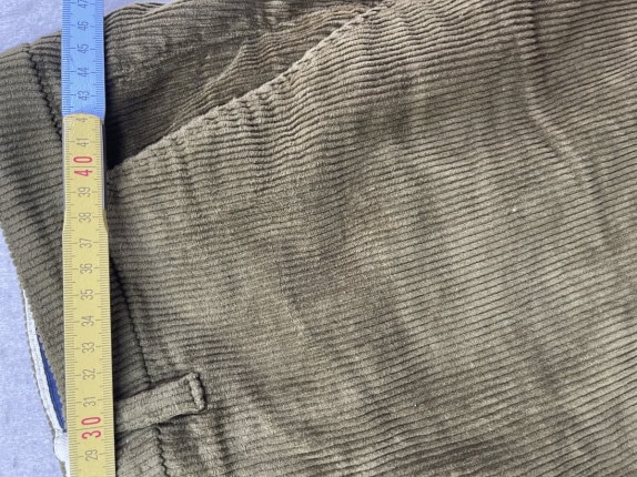 90S PIOMBO CORDUROY TROUSERS MINIMAL OLIVE MEN PRE OWNED L