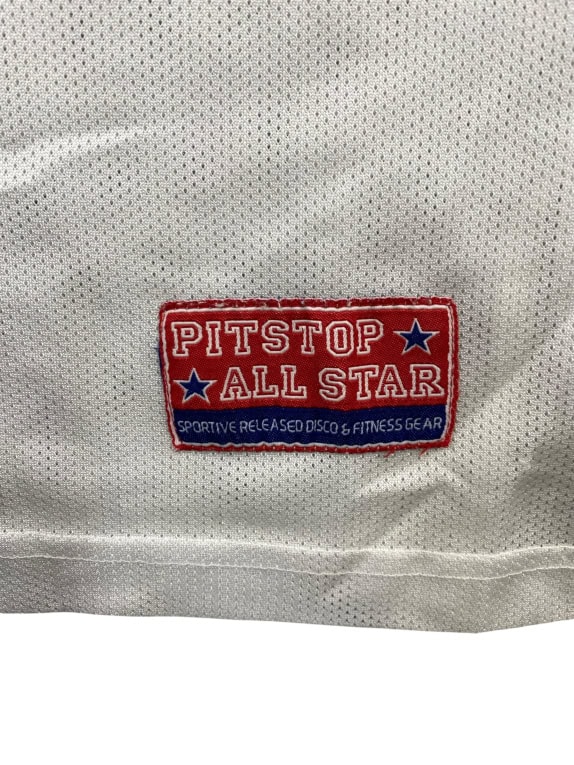 Pit Stop All Star Jersey Tank Top Αθλητικό Mesh Logo Λευκό Ανδρικό M