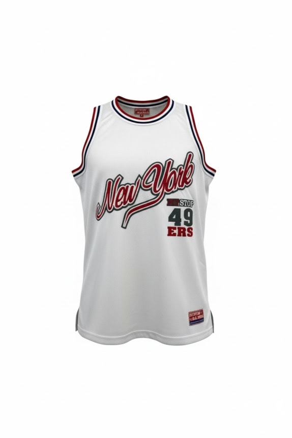 Pit Stop All Star Jersey Tank Top Αθλητικό Mesh Logo Λευκό Ανδρικό M