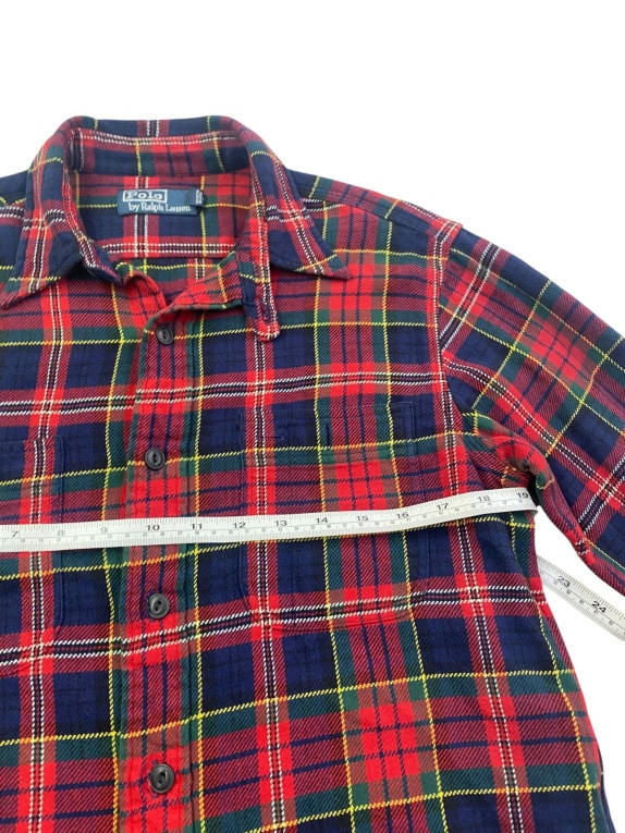 POLO BY RALPH LAUREN FLANNEL ΠΟΥΚΑΜΙΣΟ CLASSIC ΚΟΚΚΙΝΟ ΚΑΡΟ ΑΝΤΡΙΚΟ PRE OWNED S