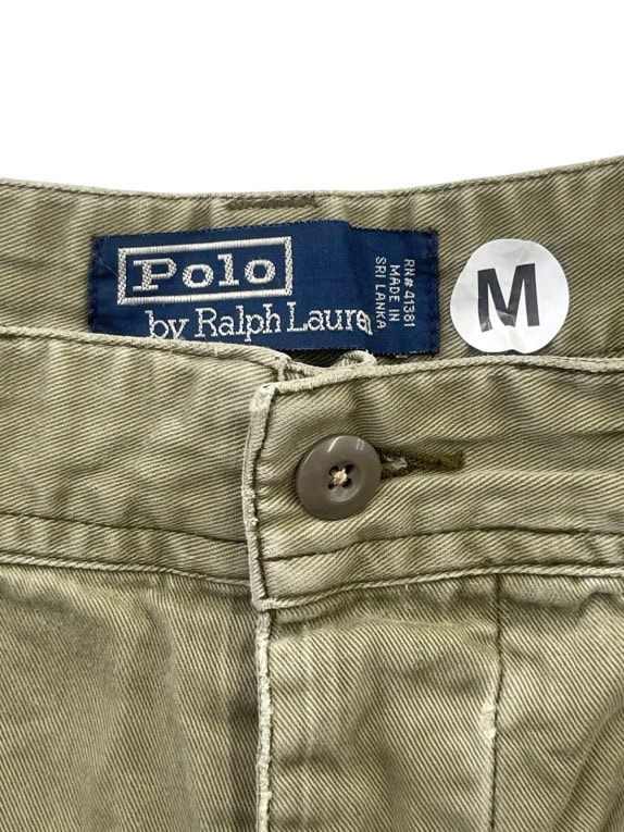 POLO BY RALPH LAUREN PANTALONI CHINO UTILITY OLIVA UOMO PRE OWNED M