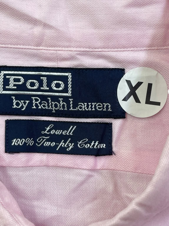 POLO BY RALPH LAUREN CAMICIA CLASSIC ROSA CHIARO UOMO PRE OWNED XL