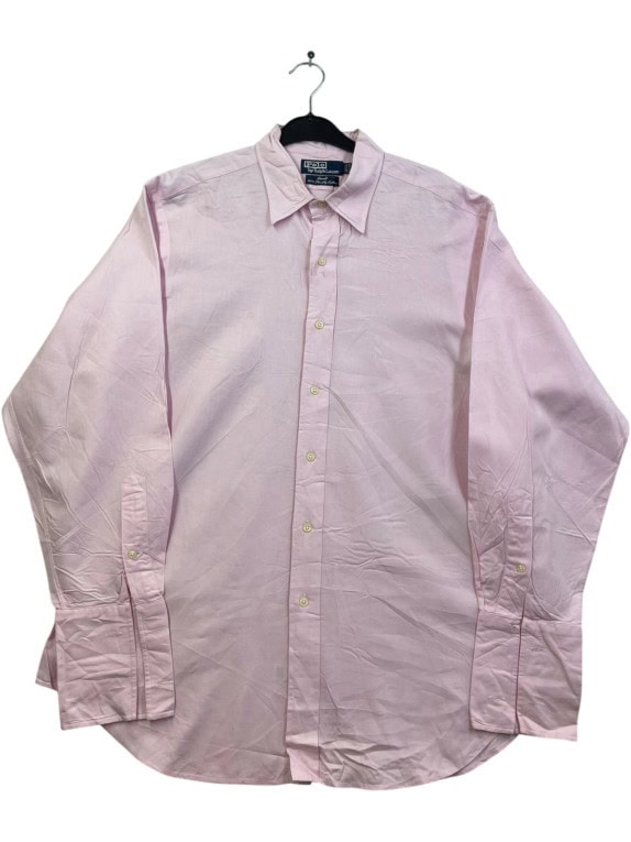 POLO BY RALPH LAUREN CAMICIA CLASSIC ROSA CHIARO UOMO PRE OWNED XL