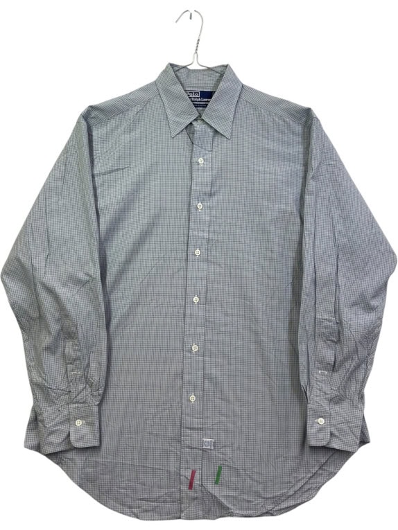 POLO BY RALPH LAUREN ΠΟΥΚΑΜΙΣΟ CLASSIC CHECK ΓΚΡΙ ΑΝΤΡΙΚΟ PRE OWNED L