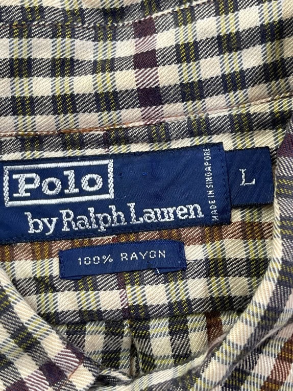 POLO BY RALPH LAUREN ΠΟΥΚΑΜΙΣΟ ΚΑΡΟ ΜΠΕΖ ΑΝΤΡΙΚΟ PRE OWNED L