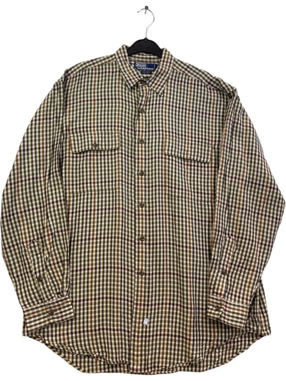 POLO BY RALPH LAUREN ΠΟΥΚΑΜΙΣΟ ΚΑΡΟ ΜΠΕΖ ΑΝΤΡΙΚΟ PRE OWNED L