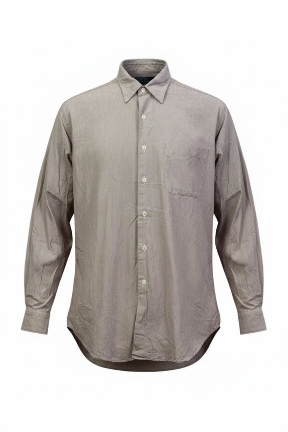 POLO BY RALPH LAUREN CAMICIA CLASSICA GRIGIA UOMO PRE OWNED M