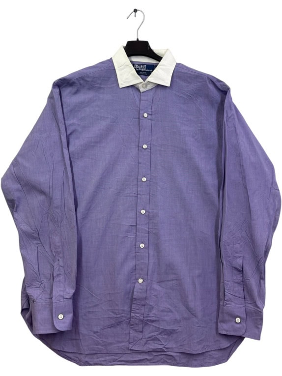 POLO BY RALPH LAUREN DRESS SHIRT CLASSIC PURPLE MENS PRE OWNED XL