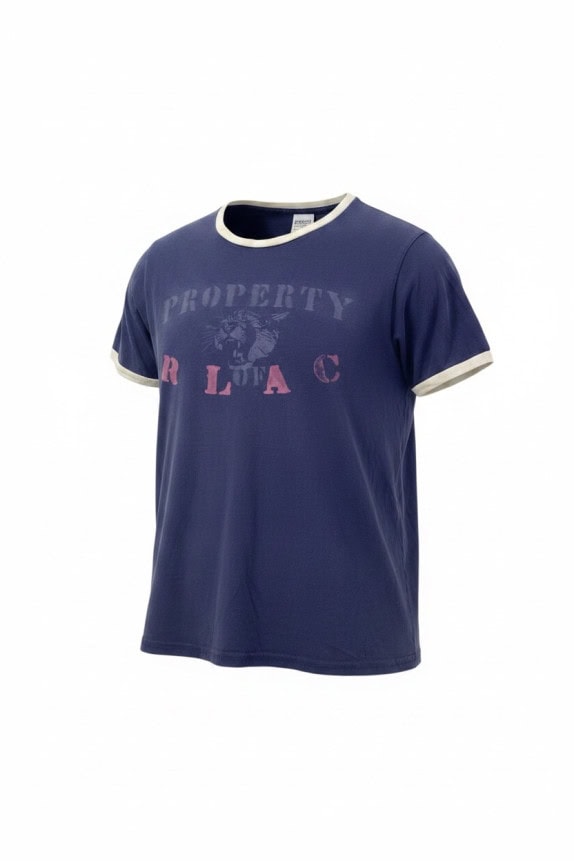 POLO BY RALPH LAUREN RINGER TEE GRAPHIC NAVY MEN PRE OWNED XL
