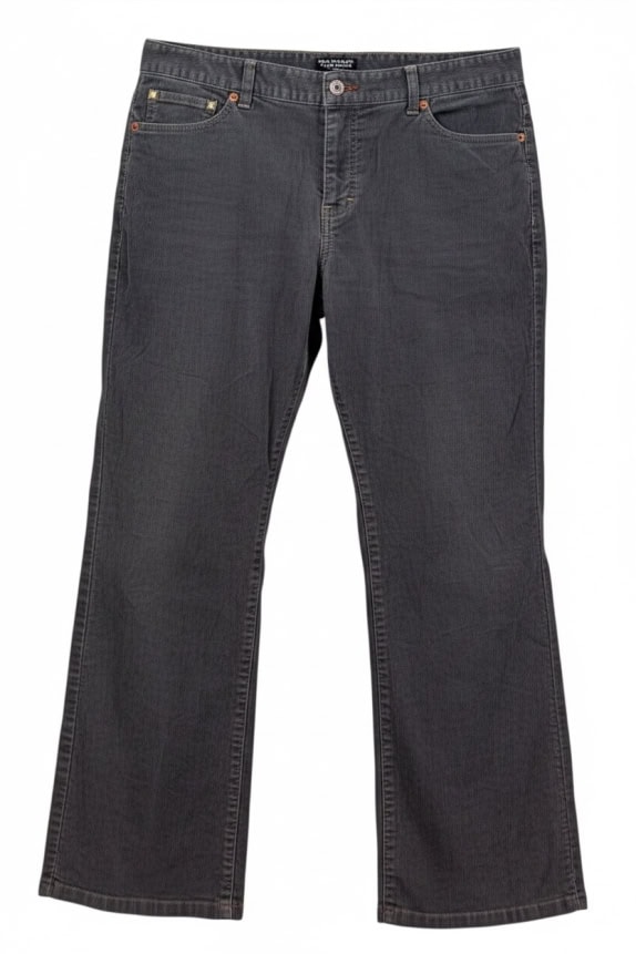 POLO JEANS CO. RALPH LAUREN PANTALONI IN VELLUTO A COSTE NERI DA UOMO L usati