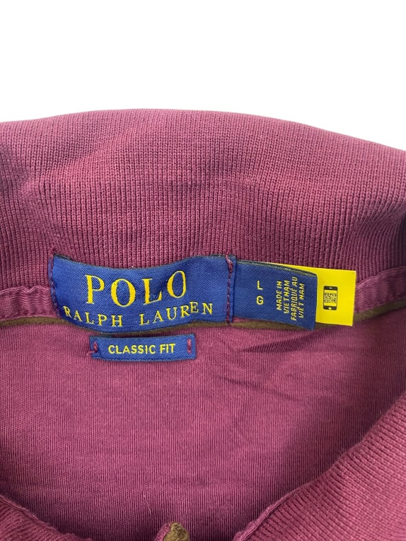 Polo Ralph Lauren Classic Fit Polo Μακρυμάνικο Μπορντό Unisex L