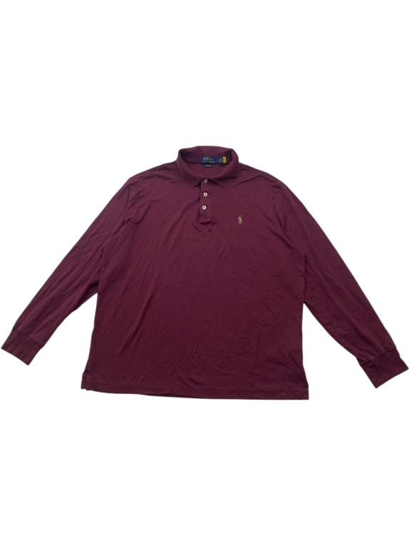 Polo Ralph Lauren Classic Fit Polo Μακρυμάνικο Μπορντό Unisex L