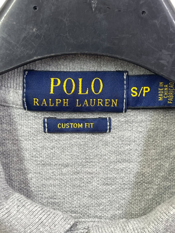 Polo Ralph Lauren Polo grigio a maniche lunghe Custom Fit taglia M