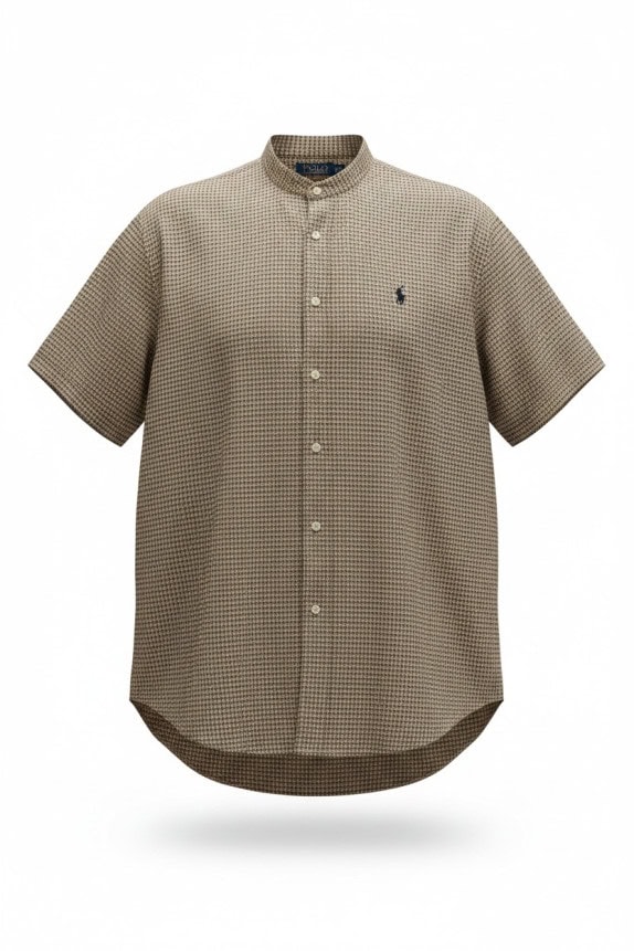 POLO RALPH LAUREN ΚΟΝΤΟΜΑΝΙΚΟ ΠΟΥΚΑΜΙΣΟ CLASSIC ΚΑΦΕ ΜΠΕΖ ΑΝΤΡΙΚΟ PRE OWNED XL