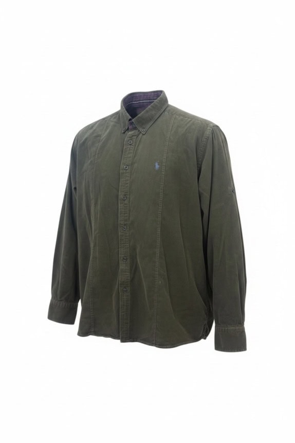 POLO RALPH LAUREN ΚΟΤΛΕ ΠΟΥΚΑΜΙΣΟ ΚΛΑΣΙΚΟ OLIVE ΑΝΤΡΙΚΟ PRE OWNED XL