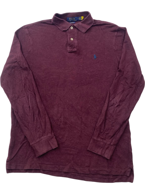 Polo Ralph Lauren Long Sleeve Polo Burgundy Classic Fit