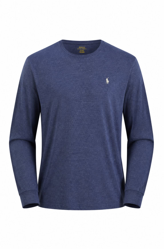 POLO RALPH LAUREN LONG SLEEVE TEE MINIMAL NAVY MEN PRE OWNED M