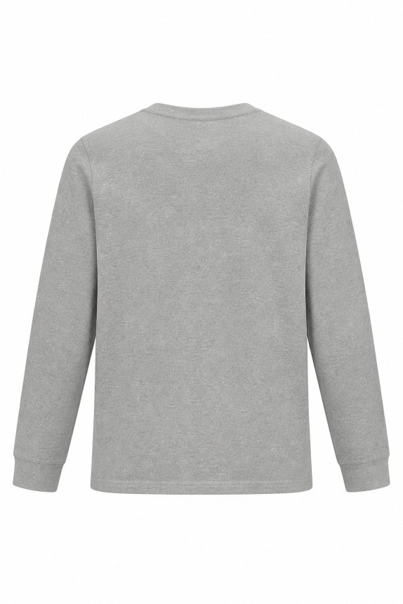 POLO RALPH LAUREN MAGLIA A MANICHE LUNGHE MINIMAL GRIGIA UOMO PRE OWNED L