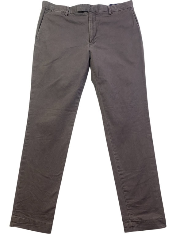 POLO RALPH LAUREN CHINO PANTS CLASSIC GREY MENS PRE OWNED L