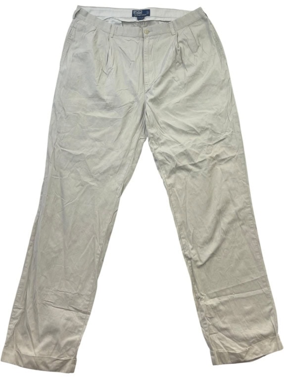 POLO RALPH LAUREN CHINO PANTS CLASSIC BEIGE MEN PRE OWNED XL