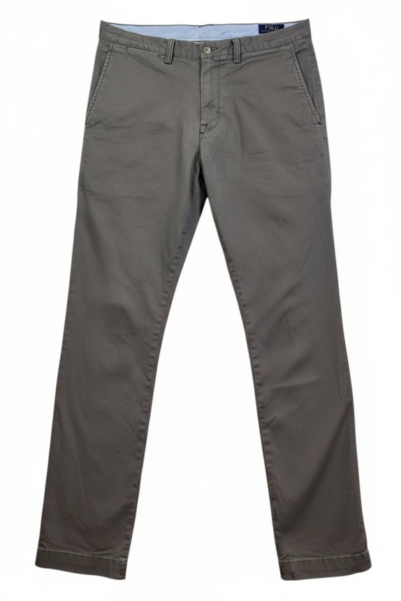 POLO RALPH LAUREN ΠΑΝΤΕΛΟΝΙ CHINO STRETCH SLIM FIT ΓΚΡΙ ΑΝΤΡΙΚΟ L pre-owned