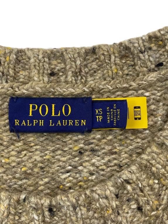POLO RALPH LAUREN ΠΛΕΚΤΟ ΠΟΥΛΟΒΕΡ VINTAGE ΚΑΦΕ ΓΥΝΑΙΚΕΙΟ PRE OWNED