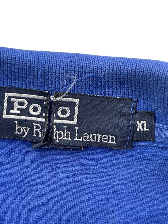 POLO RALPH LAUREN POLO SHIRT CLASSIC BLUE MEN PRE OWNED XL