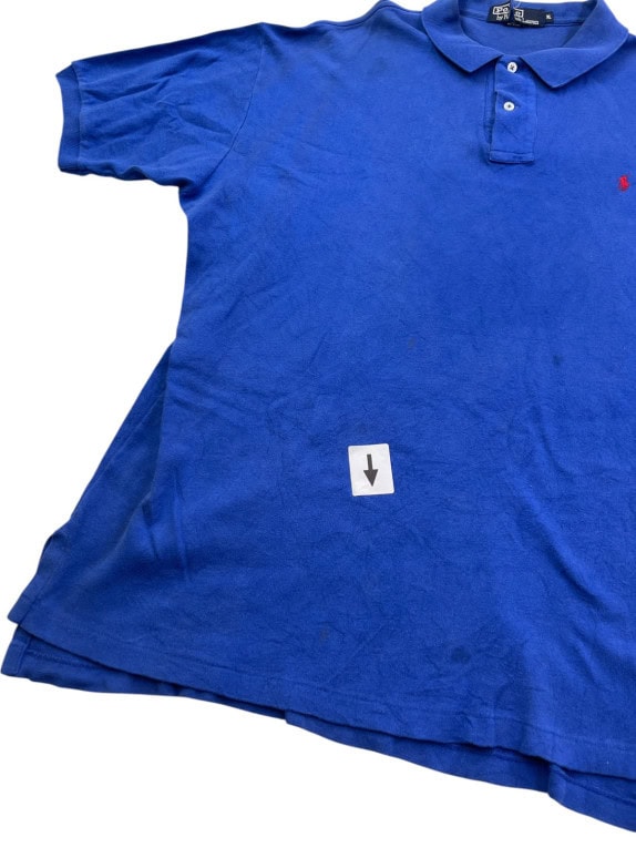 POLO RALPH LAUREN POLO SHIRT CLASSIC BLUE MEN PRE OWNED XL