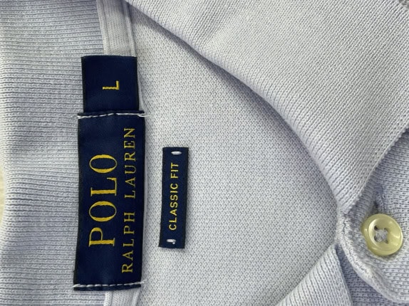 POLO RALPH LAUREN POLO SHIRT MINIMAL LIGHT BLUE ΑΝΤΡΙΚΟ PRE OWNED L