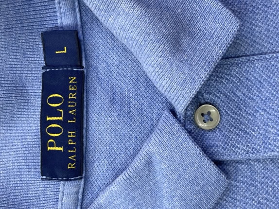 POLO RALPH LAUREN POLO SHIRT MINIMAL BLU UOMO PRE OWNED L