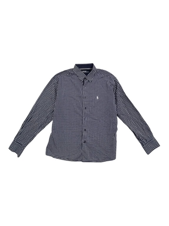 POLO RALPH LAUREN SHIRT CHECK LOGO BLUE MEN'S L