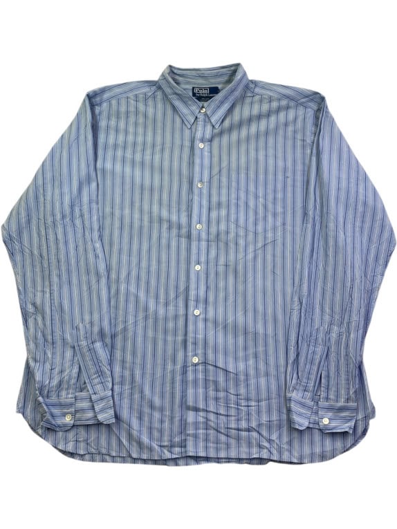 POLO RALPH LAUREN ΠΟΥΚΑΜΙΣΟ CLASSIC ΓΑΛΑΖΙΟ ΡΙΓΕ ΑΝΤΡΙΚΟ PRE OWNED XL