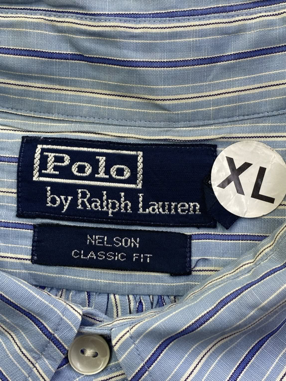 POLO RALPH LAUREN ΠΟΥΚΑΜΙΣΟ CLASSIC ΓΑΛΑΖΙΟ ΡΙΓΕ ΑΝΤΡΙΚΟ PRE OWNED XL