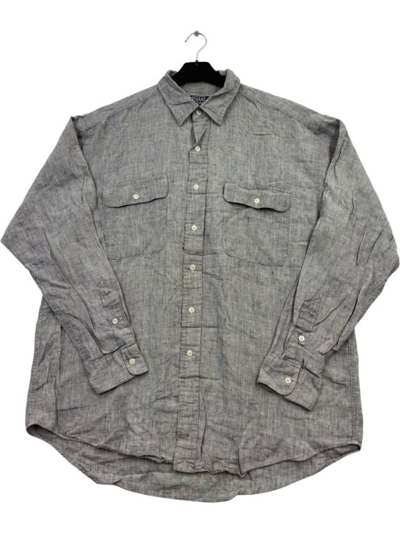 POLO RALPH LAUREN ΠΟΥΚΑΜΙΣΟ CLASSIC ΓΚΡΙ ΑΝΤΡΙΚΟ PRE OWNED L