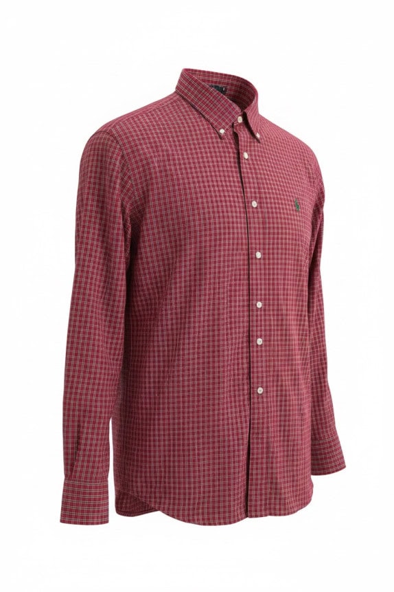 POLO RALPH LAUREN ΠΟΥΚΑΜΙΣΟ CLASSIC ΚΑΡΟ ΚΟΚΚΙΝΟ ΑΝΤΡΙΚΟ PRE OWNED XXL