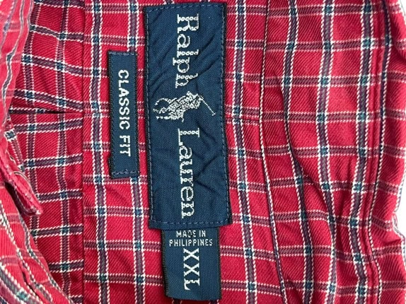 POLO RALPH LAUREN ΠΟΥΚΑΜΙΣΟ CLASSIC ΚΑΡΟ ΚΟΚΚΙΝΟ ΑΝΤΡΙΚΟ PRE OWNED XXL