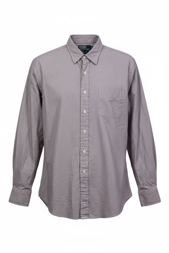 POLO RALPH LAUREN SHIRT CLASSIC PURPLE MENS PRE OWNED M