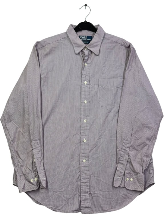 POLO RALPH LAUREN SHIRT CLASSIC PURPLE MENS PRE OWNED M