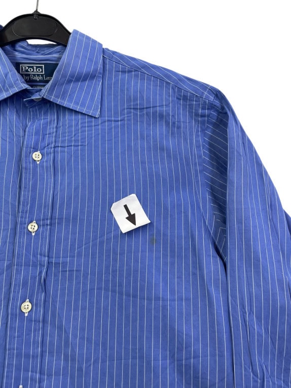 POLO RALPH LAUREN ΠΟΥΚΑΜΙΣΟ CLASSIC ΡΙΓΕ ΜΠΛΕ ΑΝΤΡΙΚΟ PRE OWNED L