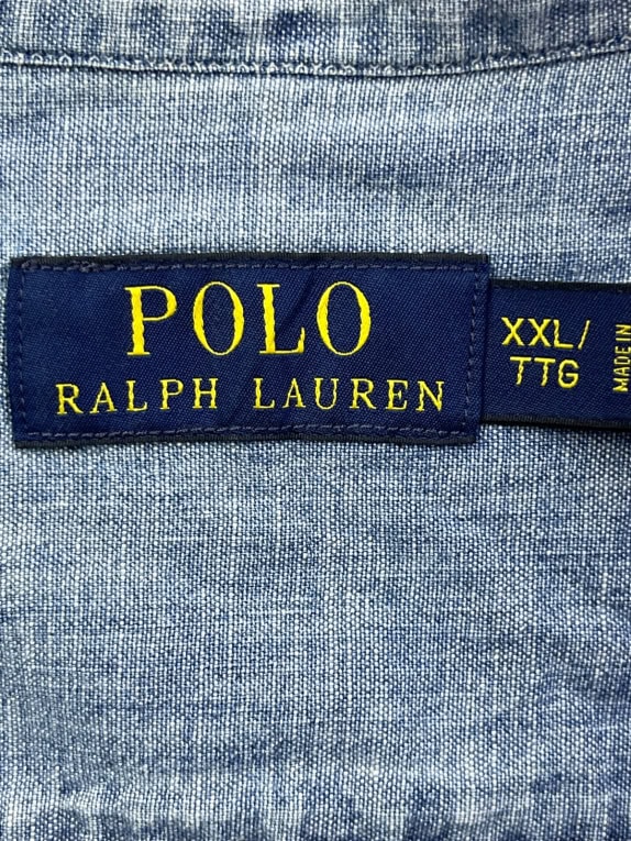 POLO RALPH LAUREN ΠΟΥΚΑΜΙΣΟ CLASSIC WASHED BLUE ΑΝΤΡΙΚΟ PRE OWNED XXL