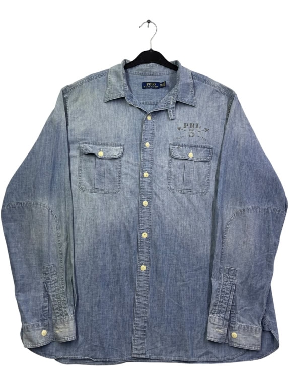 POLO RALPH LAUREN ΠΟΥΚΑΜΙΣΟ CLASSIC WASHED BLUE ΑΝΤΡΙΚΟ PRE OWNED XXL
