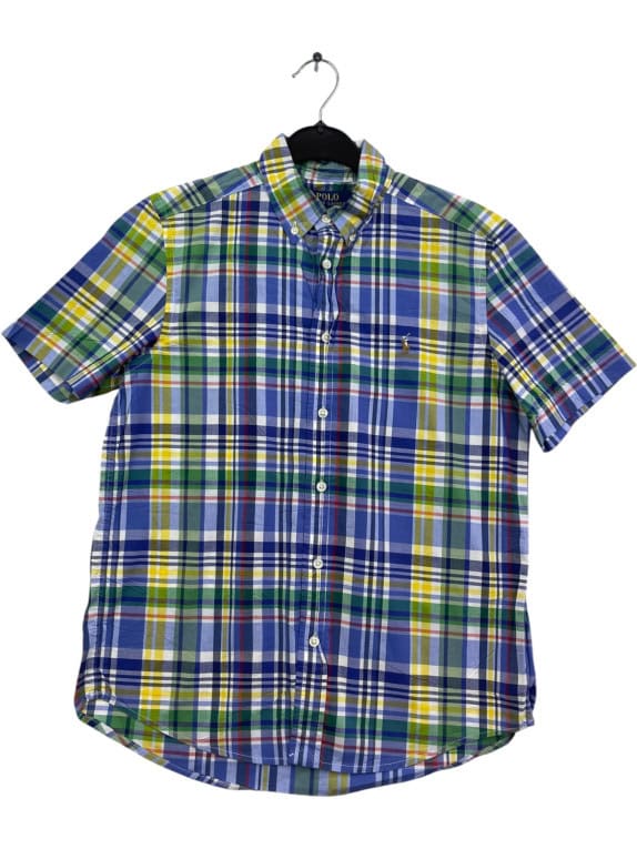 POLO RALPH LAUREN ΠΟΥΚΑΜΙΣΟ ΚΑΡΟ ΜΠΛΕ ΑΝΤΡΙΚΟ PRE OWNED M