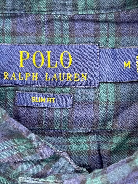 POLO RALPH LAUREN ΠΟΥΚΑΜΙΣΟ ΚΑΡΟ NAVY ΠΡΑΣΙΝΟ ΑΝΤΡΙΚΟ PRE OWNED M