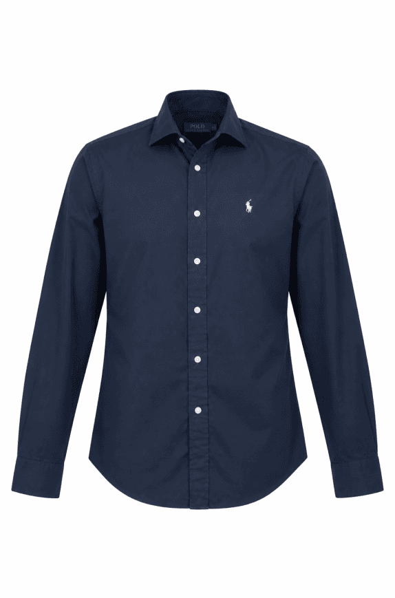 POLO RALPH LAUREN SHIRT MINIMAL NAVY MEN PRE OWNED S