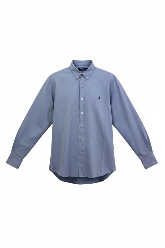 POLO RALPH LAUREN ΠΟΥΚΑΜΙΣΟ OXFORD EMBROIDERED LOGO ΜΠΛΕ UNISEX XL