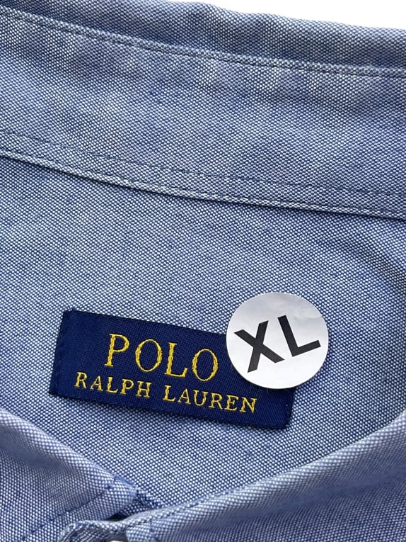 POLO RALPH LAUREN ΠΟΥΚΑΜΙΣΟ OXFORD EMBROIDERED LOGO ΜΠΛΕ UNISEX XL