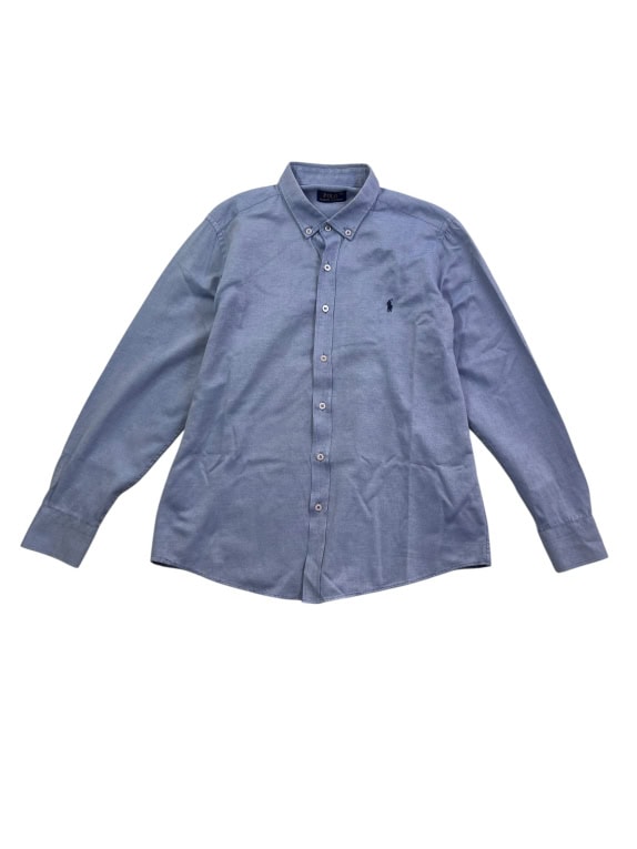POLO RALPH LAUREN ΠΟΥΚΑΜΙΣΟ OXFORD EMBROIDERED LOGO ΜΠΛΕ UNISEX XL
